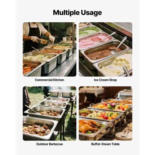 Fullstor Hotellpanna Ångbordspanna 15 cm djup Rostfritt Stål 1-pack | EU