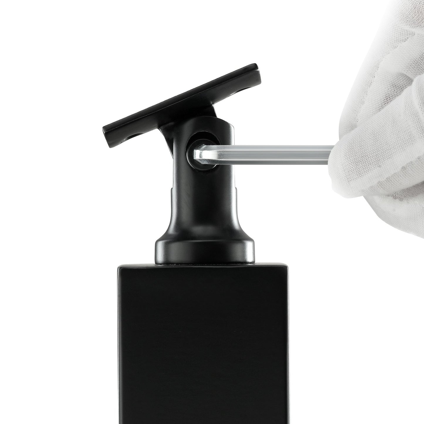 Cable railing post 36x2x2in steel railing post without holes 1-pack black