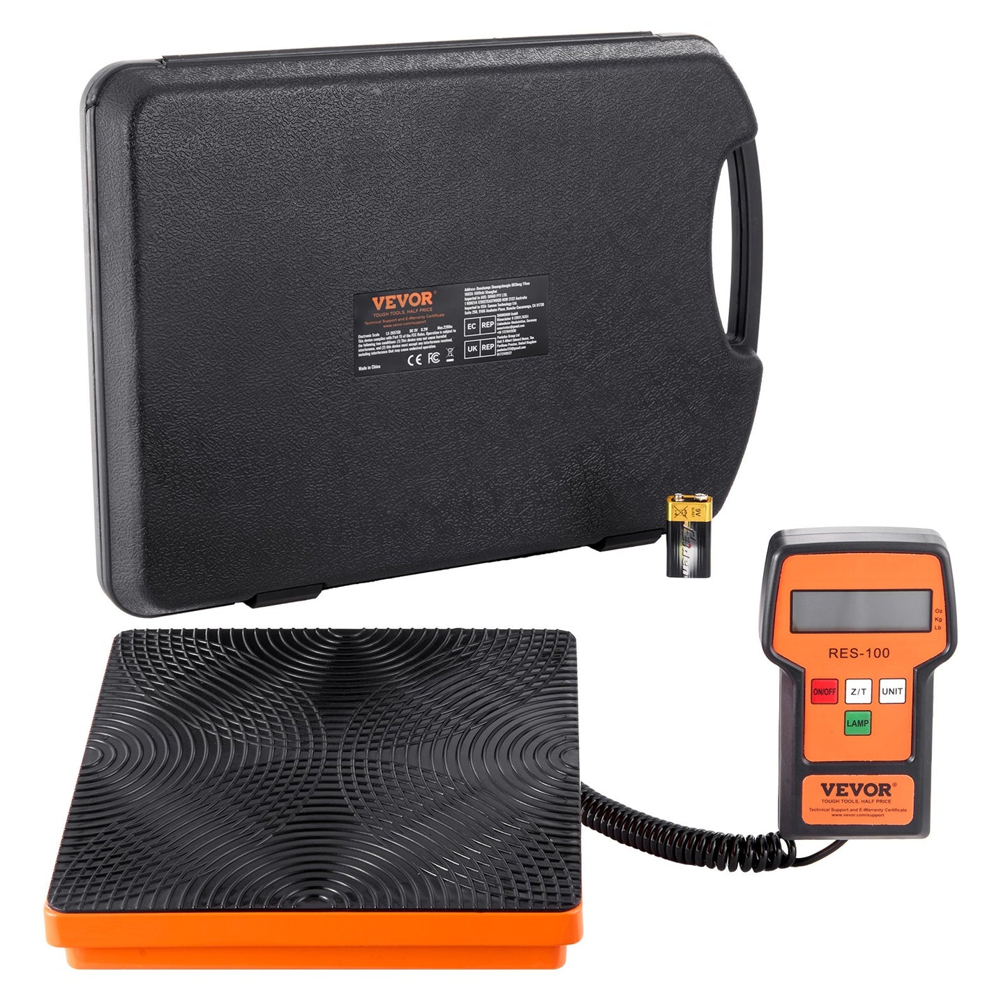 Electronic Digital Refrigerant Charging Freon Weight Scale 220LB for HVAC