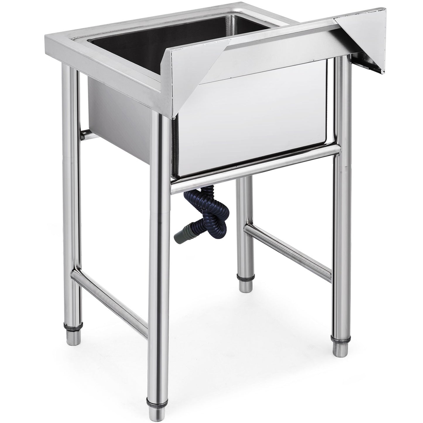 Handgjord diskbänk Icke-magnetisk diskbänk i rostfritt stål Handgjord 1 fack 17,5 x 10 x 16,5 tum Kapacitet Enormt badkar Handfat för Farmhouse Cafe Shop Hospital