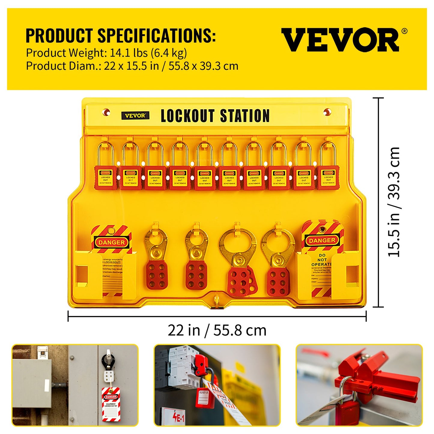 58 PCS Lockout Tagout Kits, Electrical Safety Loto Kit Includes Padlocks, Lockout Station, Hasp, Tags & Zip Ties, Lockout Tagout Safety Tools for Industrial, Electric Power, Machinery
