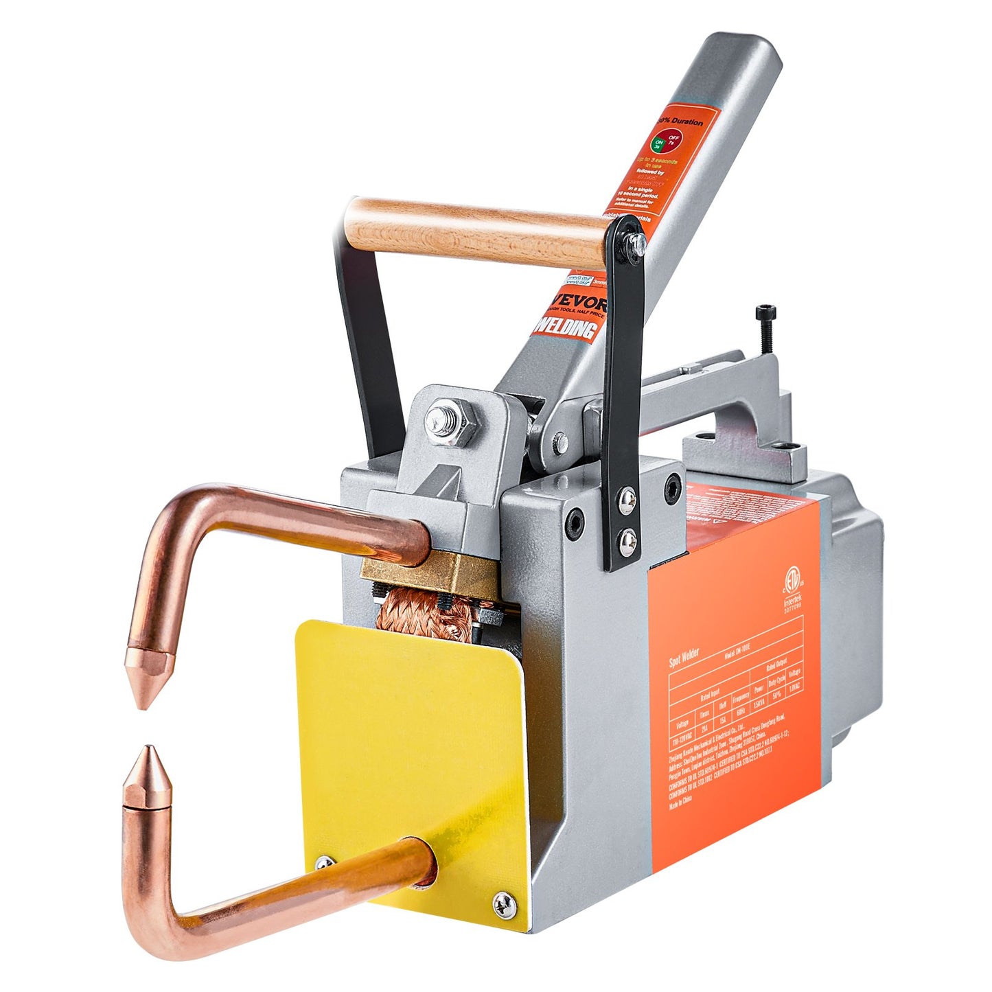 Portable Spot Welder, 1/8-inch Spot Welder Machine with 1.5KVA Input Capacity, Handheld Welding Tip Gun, Metal Sheet Spot Welding Machine for Steel Plates