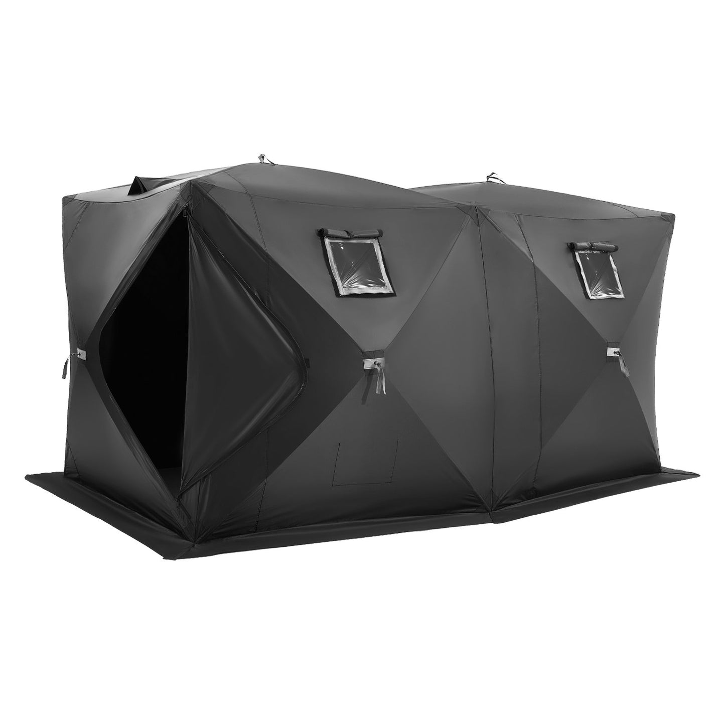 6-8 personer Ourdoor Portable Ice Shelter Pop-Up Ice Fishing Shanty Tält
