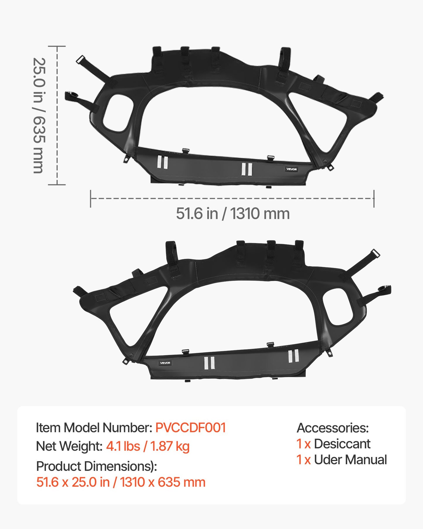 Cab Enclosure Upper Doors, Compatible with Can-Am Maverick X3 2-Seater 2017-2025, Soft Upper Doors, Windproof Upgraded Zipper UTV Soft Side Window Kit, Work with Side Mirrors and Windshields