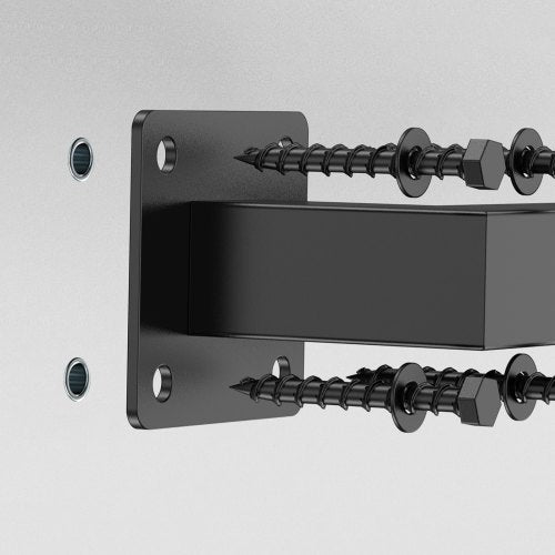 1215 mm wall mounted stair railing black iron 113 kg load square tube | EU