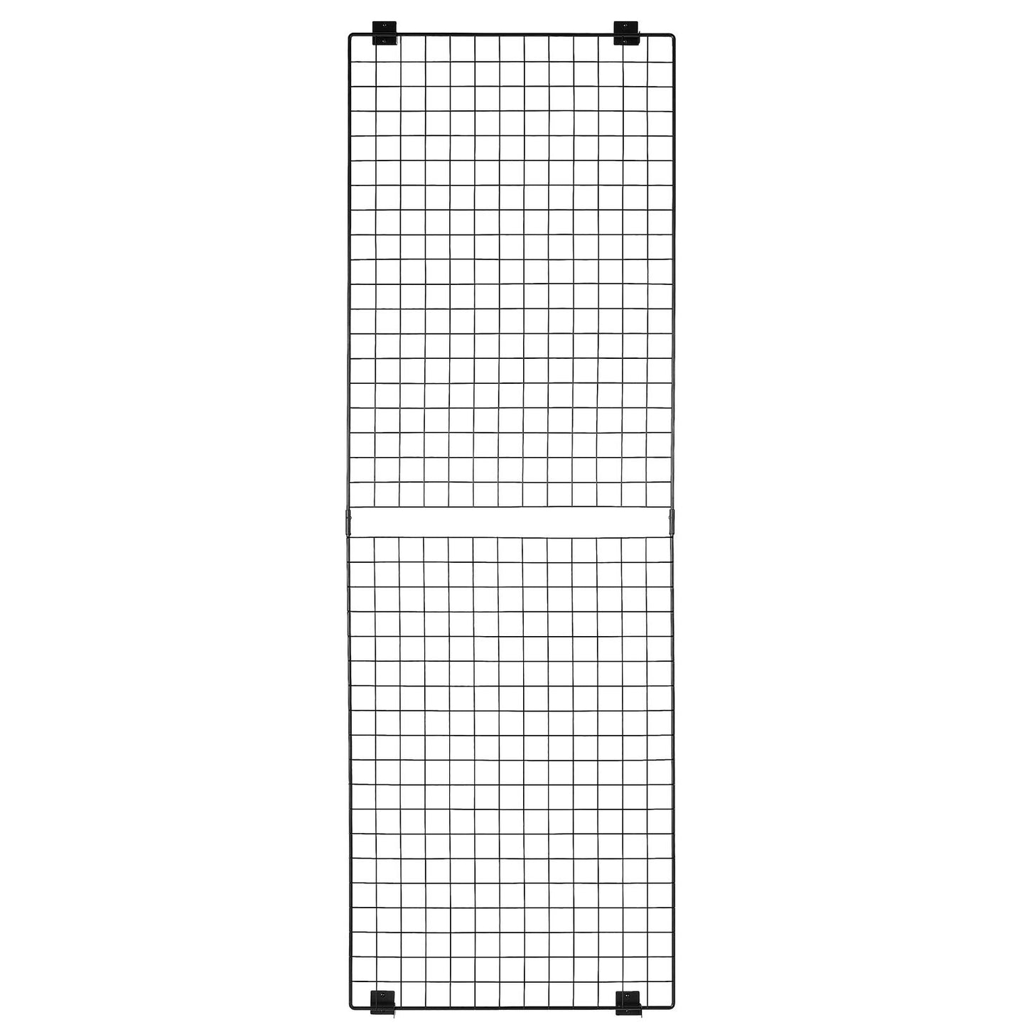 3 Packs Grid Wall Panels, 2 x 6 ft Wire Grid Panels Display Rack, Wall-Mounted Art Display Shelf, Black Carbon Steel Wall Hanging Gridwall for Craft Show, Decoration, Storage, Notice Board