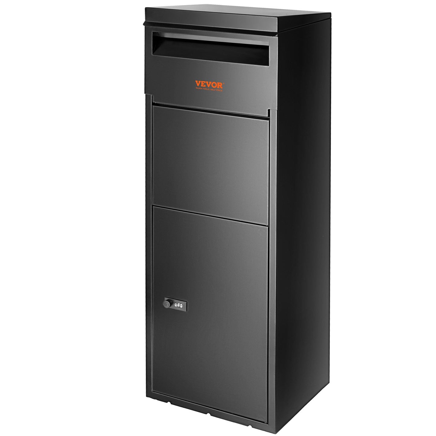 Paketboxen für den Außenbereich, 35,1 x 29,4 x 107,7 cm, verzinkter Stahl, mit Codeschloss, Diebstahlschutz, IPX3-wasserdichte Paketverpackung für Terrasse, Veranda und Bordsteinkante