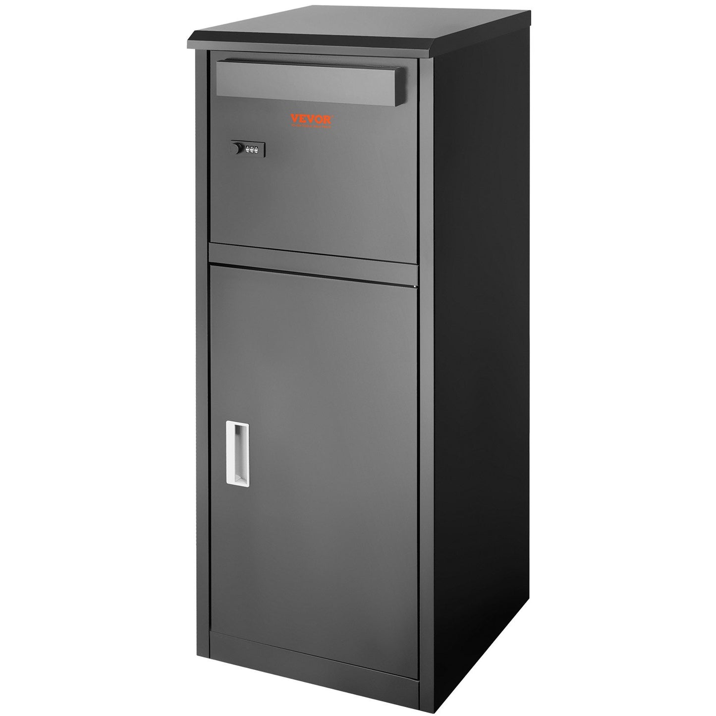 Paketleveranslådor för utvändigt 16,2"x15,8"x44", förpackningspaket i galvaniserat stål med kodlås, löstagbar stöldskydd, IPX3 vattentät paketavlämningsbox för uteplats, veranda