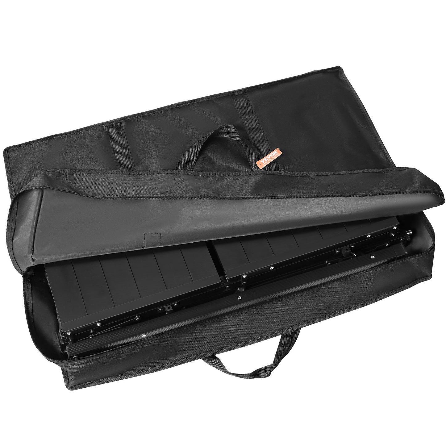 Campingköksbord, hopfällbar bärbar matlagningsstation i ett stycke med en bärväska, långt campingbord i aluminium 3 sidobord, 2 hyllor och en löstagbar diskbänk för utomhuspicknick, BBQ, camping