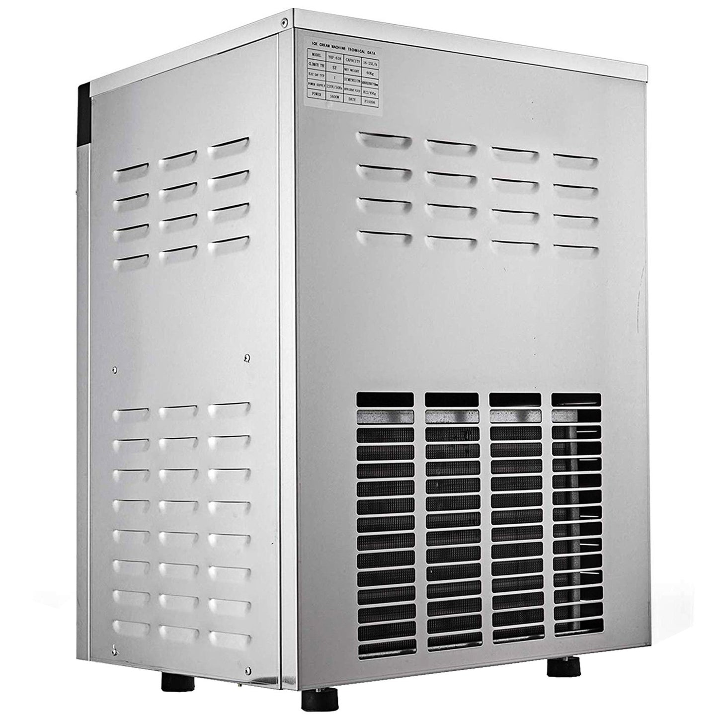 Kommerzielle Harteismaschine 3,5-4,4 UK Gallonen/h Edelstahl-Eismaschine