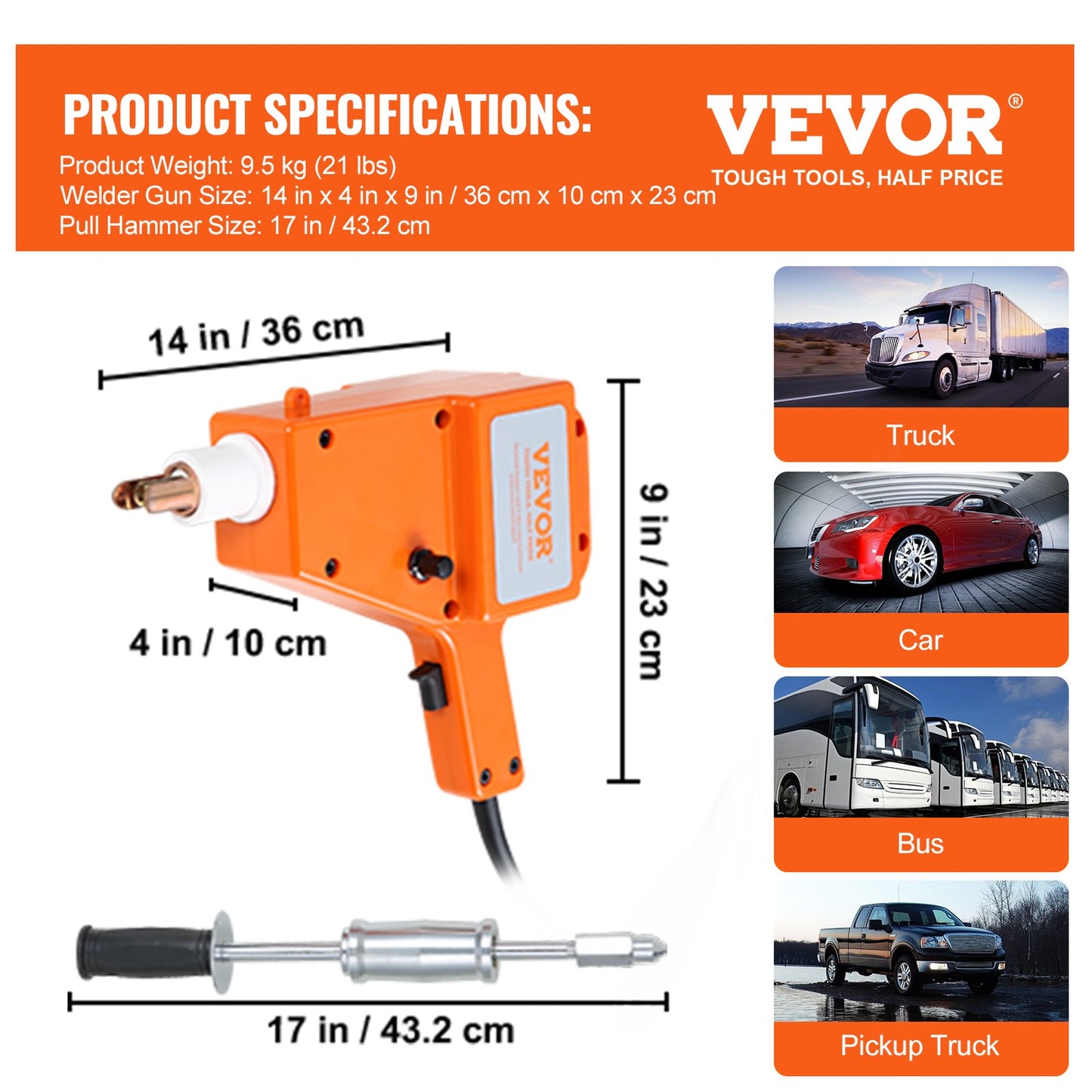 Stud Welder Kit, 1600A Stud Welder Dent Repair Kit, 800VA Spot Welder Stud, 110V Welder Stud Kit, Stud Gun Dent Puller Kit with Complete Accessories, Dent Welder Repair for Auto Body Repairing