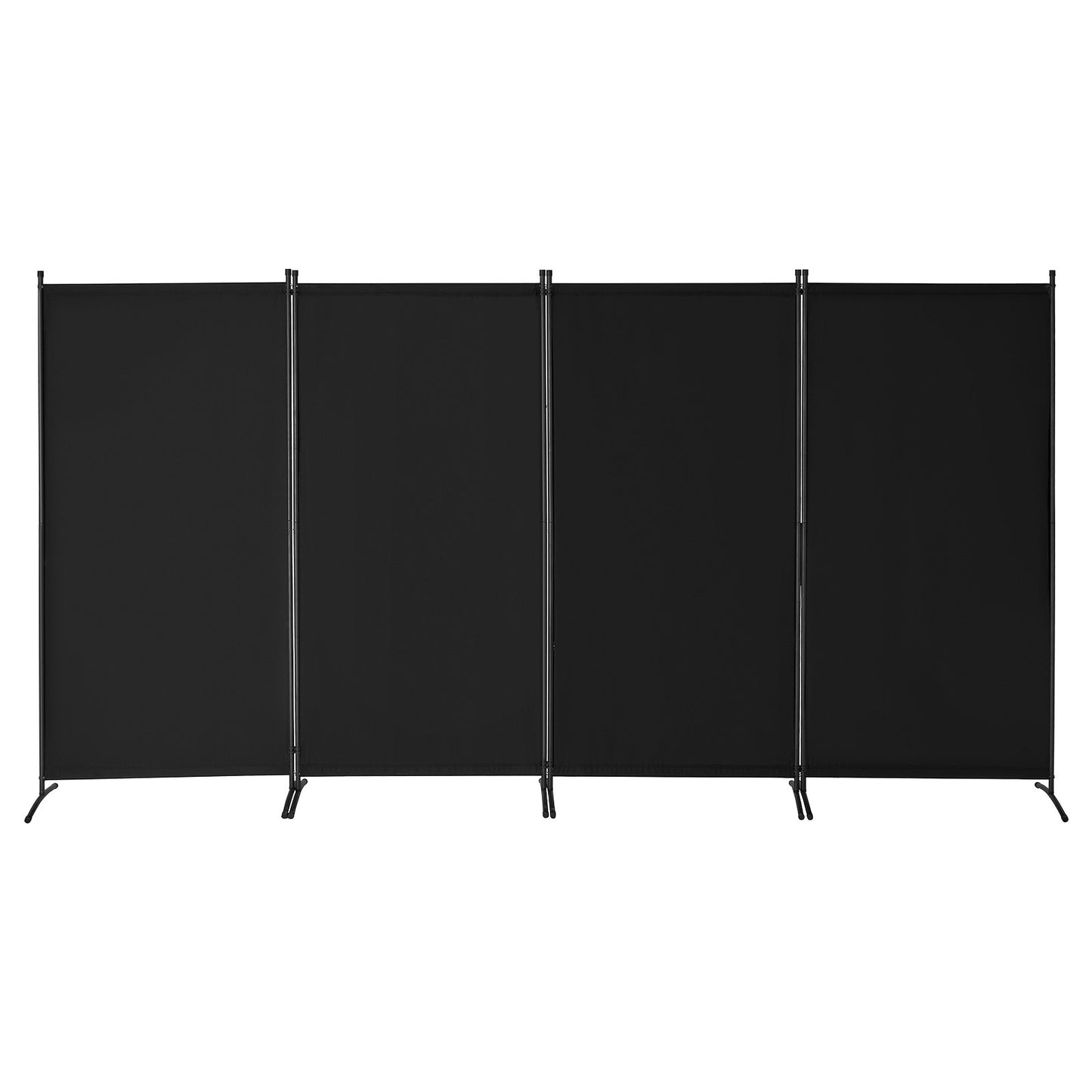 Room Divider, 4 Panel Room Divider, Folding Privacy Screen and Portable Partition Divider for Room Separation, Freestanding Room Partitions for Office, Bedroom, Study, Black