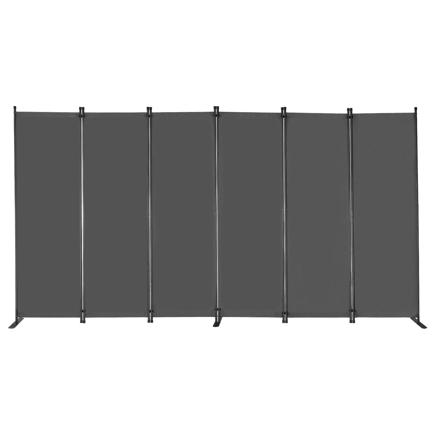 Room Divider, 6 Panel Room Divider, Folding Privacy Screen and Portable Partition Divider for Room Separation, Freestanding Room Partitions for Office, Bedroom, Study, Grey
