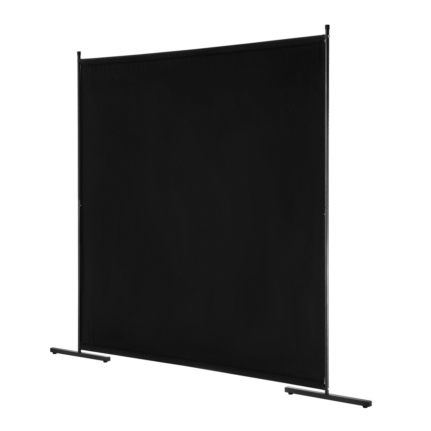 6FT Room Divider Enkelpanel Tyg Rumsskärm för Office Sovrum Svart
