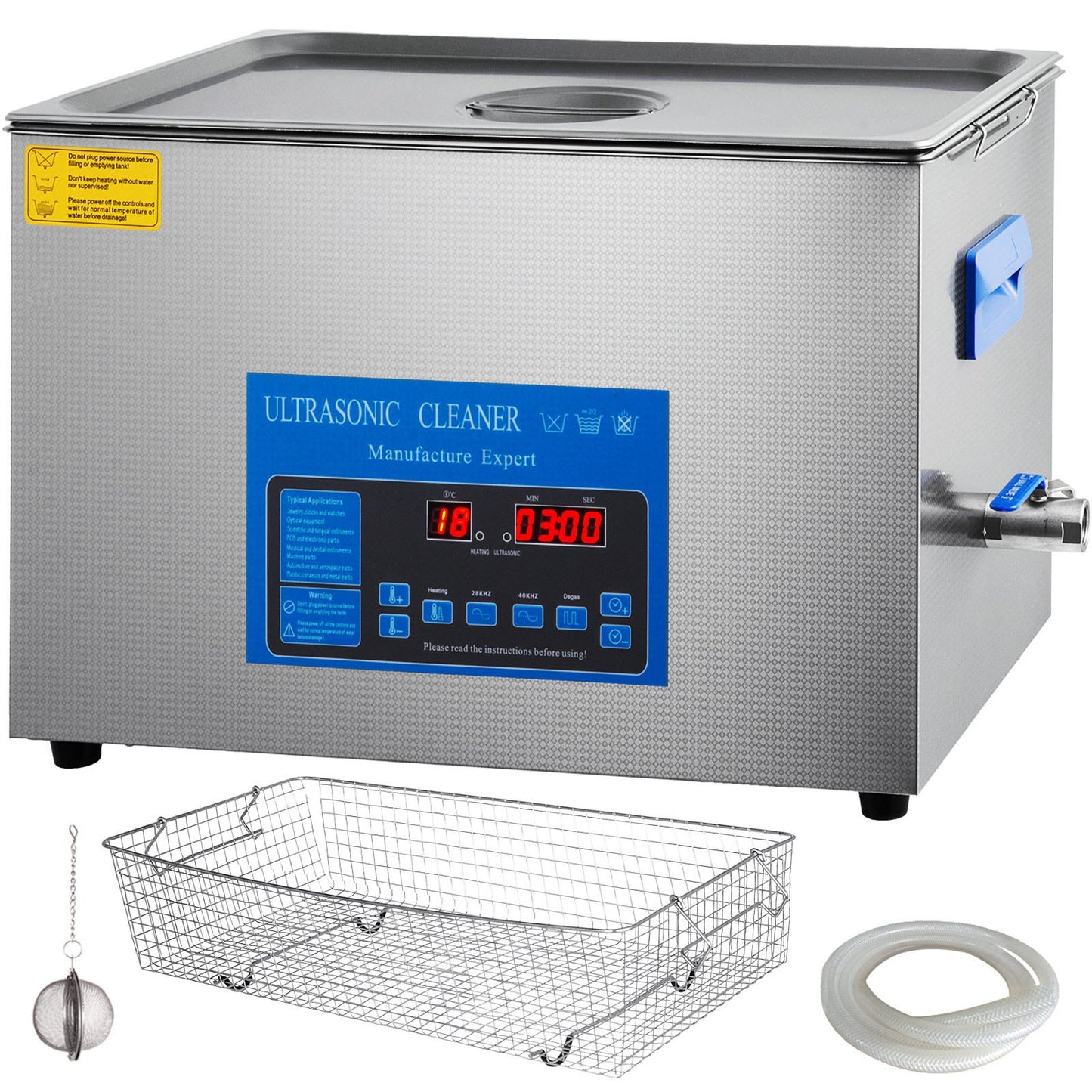 Dual Frequency 22L Ultrasonic Cleaner with Heater for Jewelry Glasses