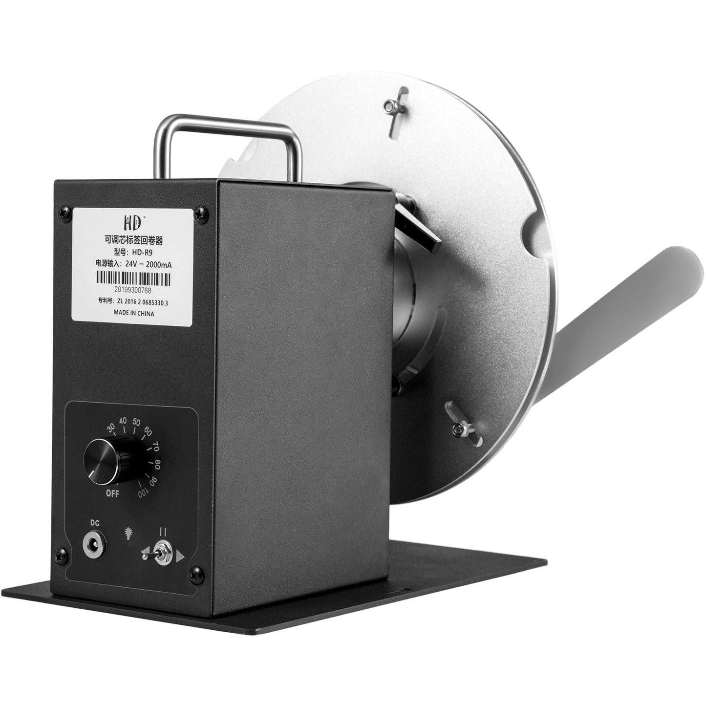 Label Rewinder 120mm Bredd Label Rewinder Machine Bi-Directional Rewinding Machine 220mm Max. Diametersynkronisera med skrivare för industrier