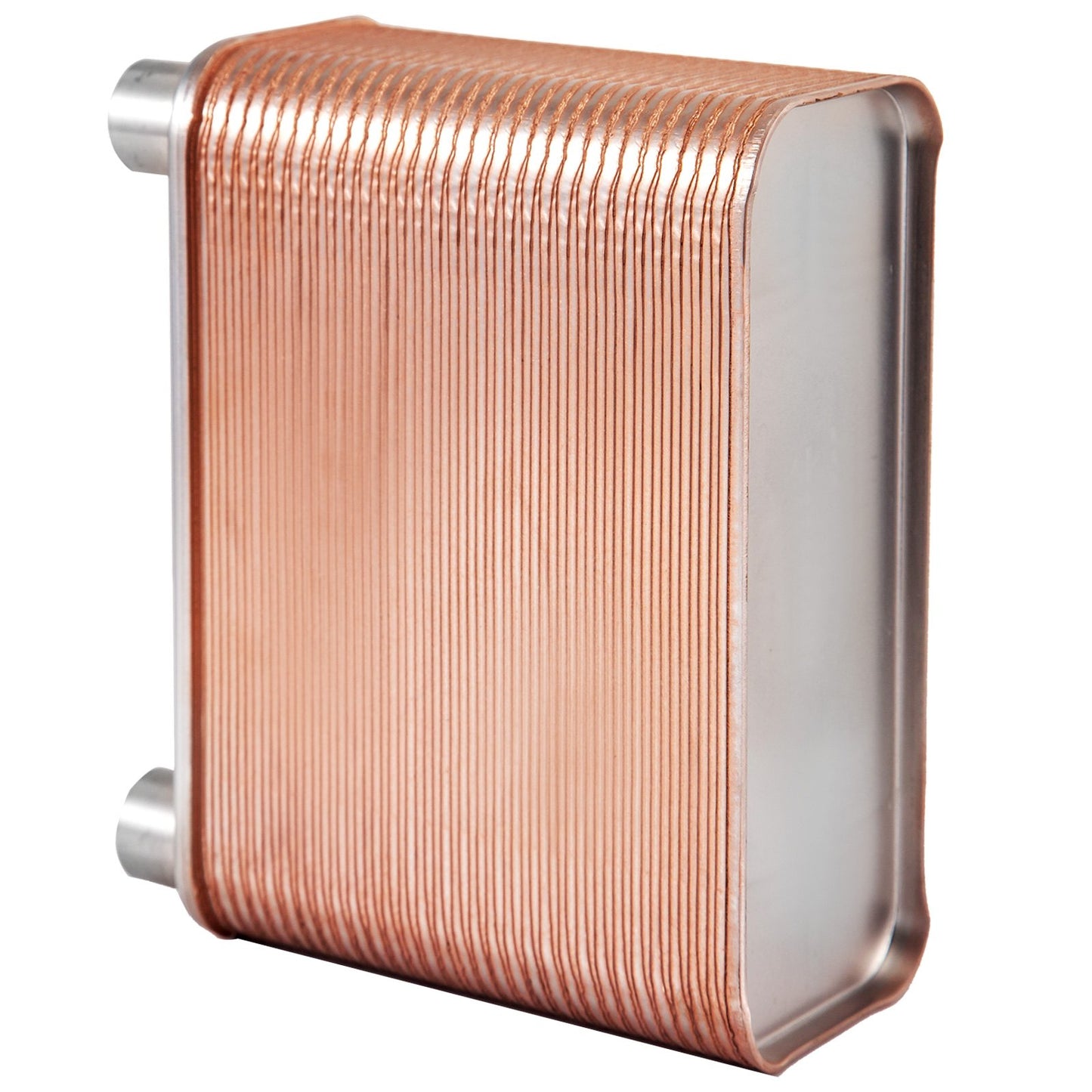 Heat Exchanger 3\"x7.5\" 60 Plates Brazed Plate Heat Exchanger 316L 1/2\" BSP FPT Heat Exchanger EATB12 Beer Wort Chiller for Hydronic Heating