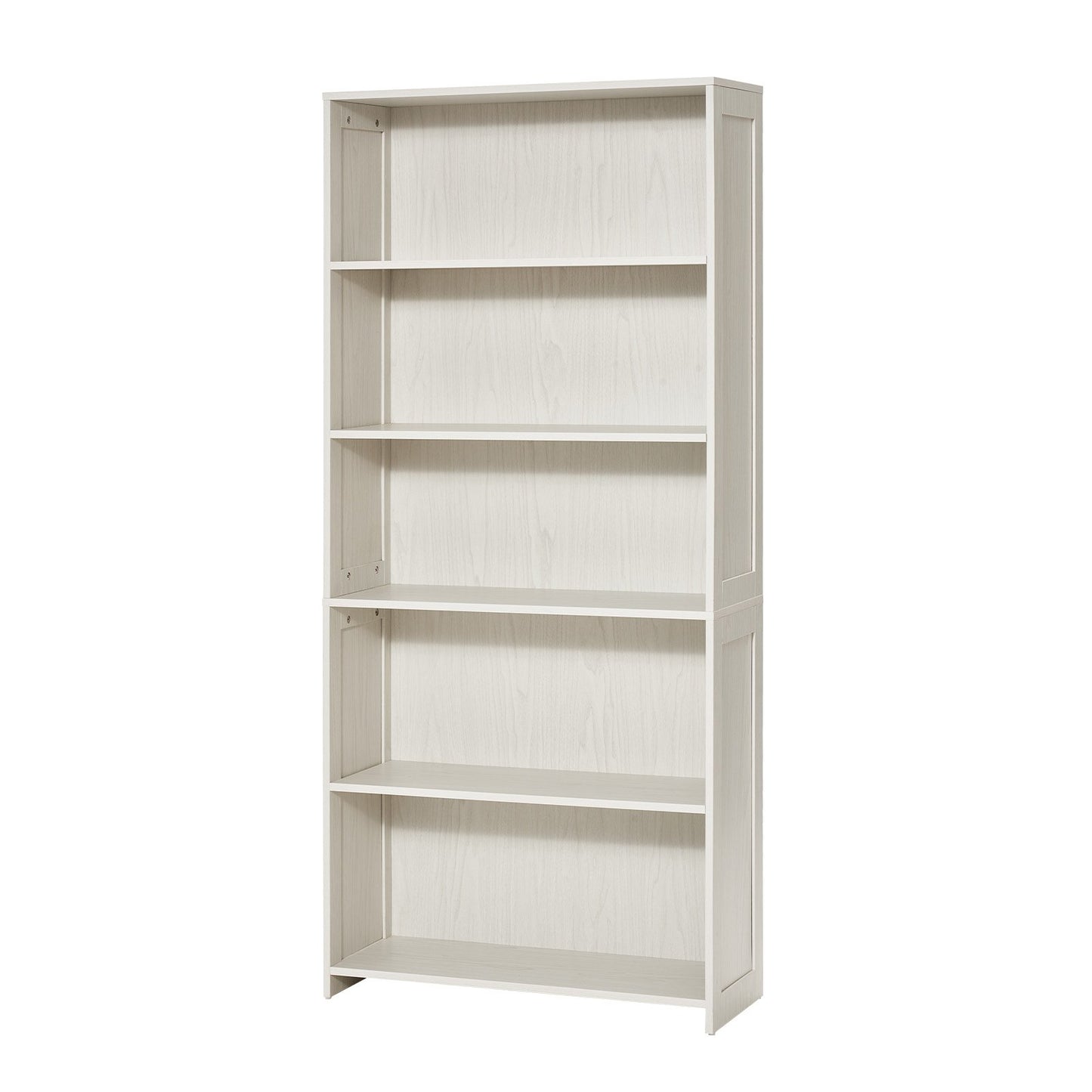 5-Tier Wide Bookcase 68" Freestanding Open Wooden Bookcase White