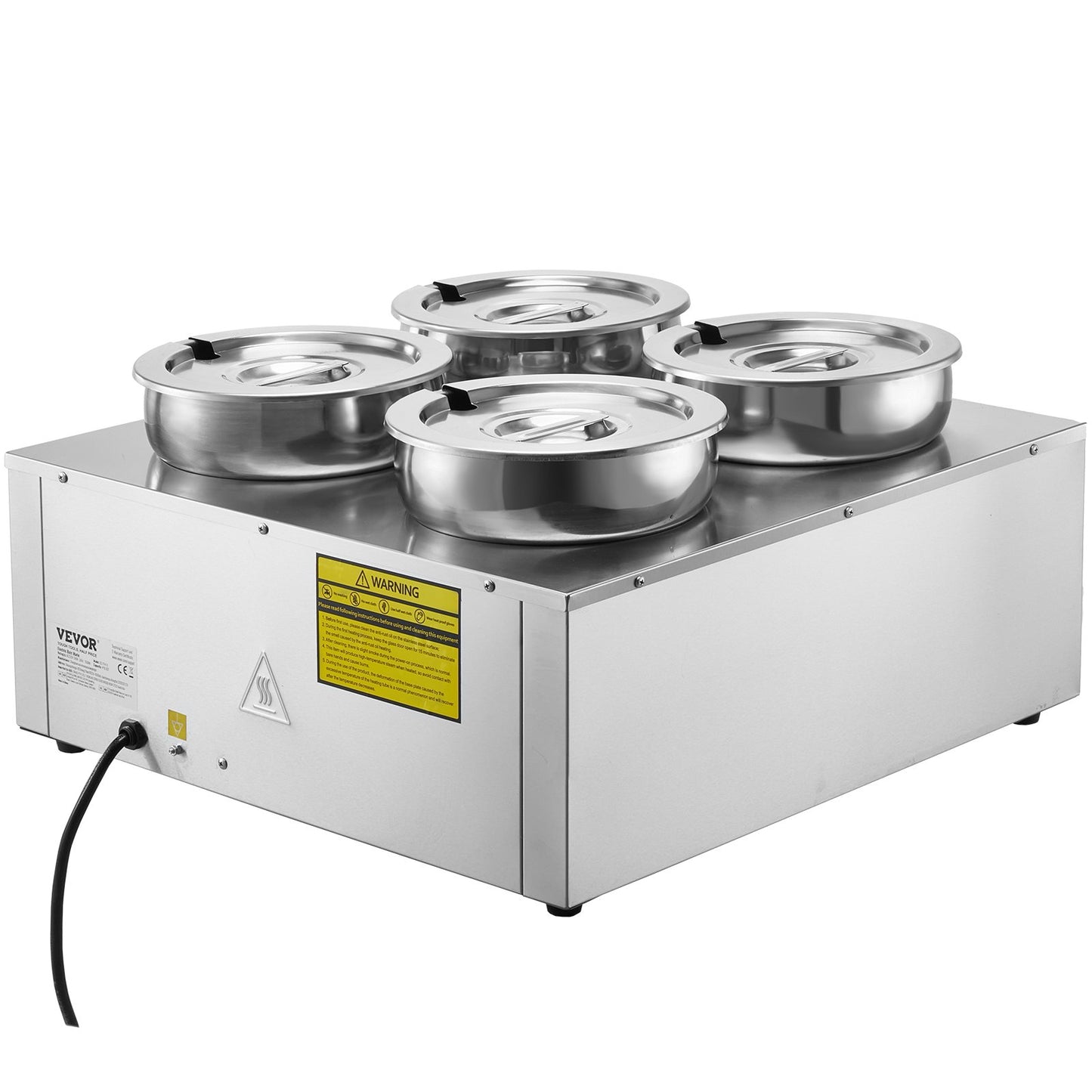 Commercial Soup Warmer Soup Station with 4*7.4Qt Pot Soup Kettle