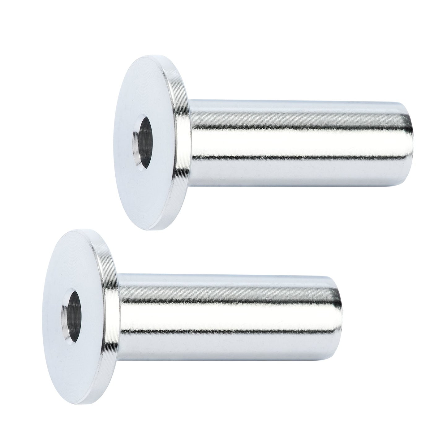 121-pack T316 skyddshylsor i rostfritt stål för 3,2 mm vajerkabelräcke, DIY Balustrade T316 marinkvalitet, levereras med gratis borr, silver