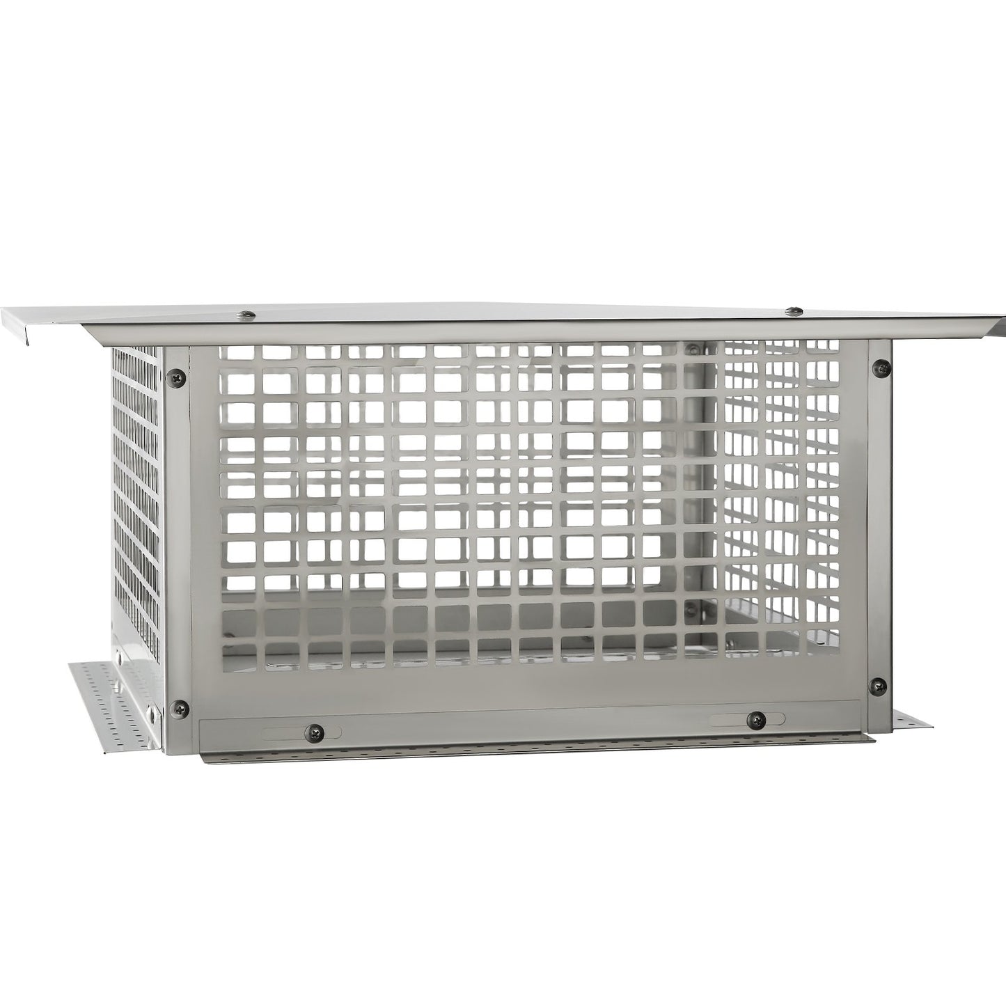 Chimney cap, 431.8x431.8 mm, 304 stainless steel chimney cap, not easy to collapse & practical accessories & easy installation, fits mesh chimney cover outside clay smoke pipe, silver