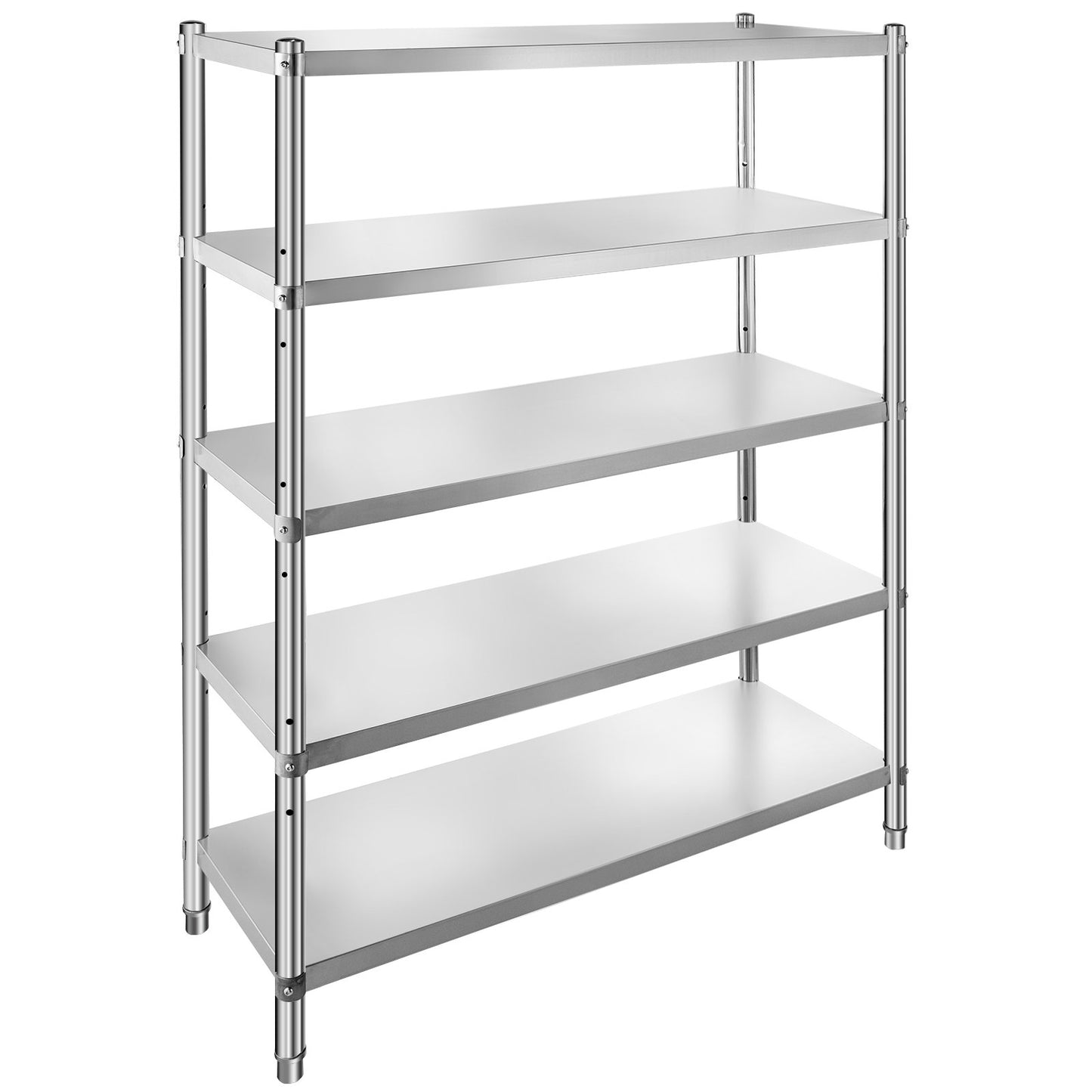 Stainless Steel Shelves 48x18.5 Inch 5 Tier Adjustable Shelf Storage Unit Stainless Steel Rack Shelving Heavy Duty Shelving for Kitchen Commercial Office Garage Storage 330lb Per Shelf