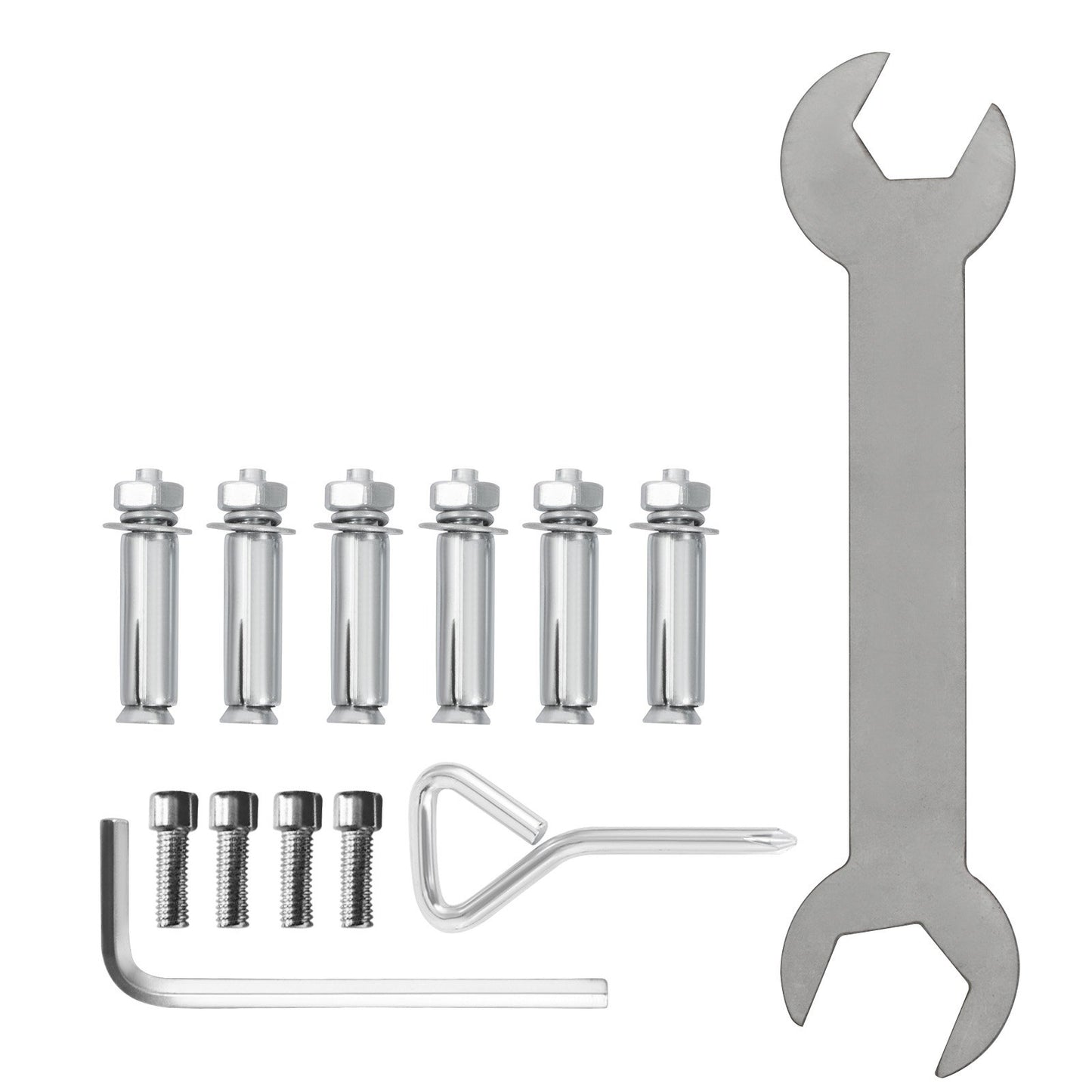 3-Stufen-Geländer, Übergangsgeländer aus Edelstahl, geeignet für flache Oberflächen und 1 bis 3 Stufen, verstellbares Treppengeländer für drinnen und draußen, 100 kg Tragkraft, mit Montagesatz, Veranda, Heimwerker