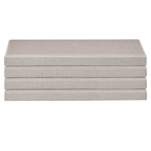 4 acoustic wall panels 5 cm thick 63 x 28 cm self-adhesive camel colored | EU