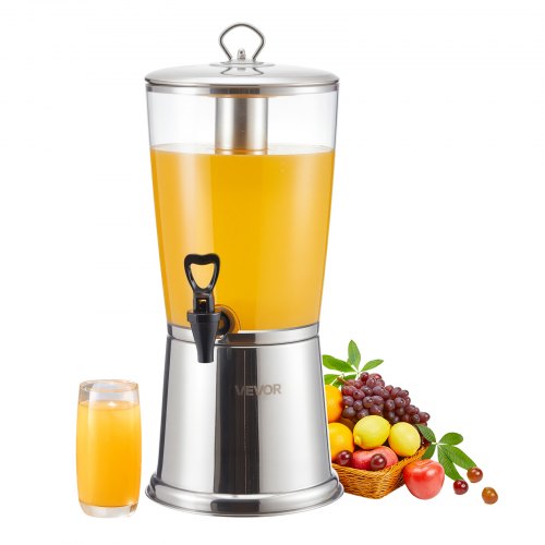 Beverage Dispenser 8L Beverage Dispenser for Parties with Ice Chamber with Spout