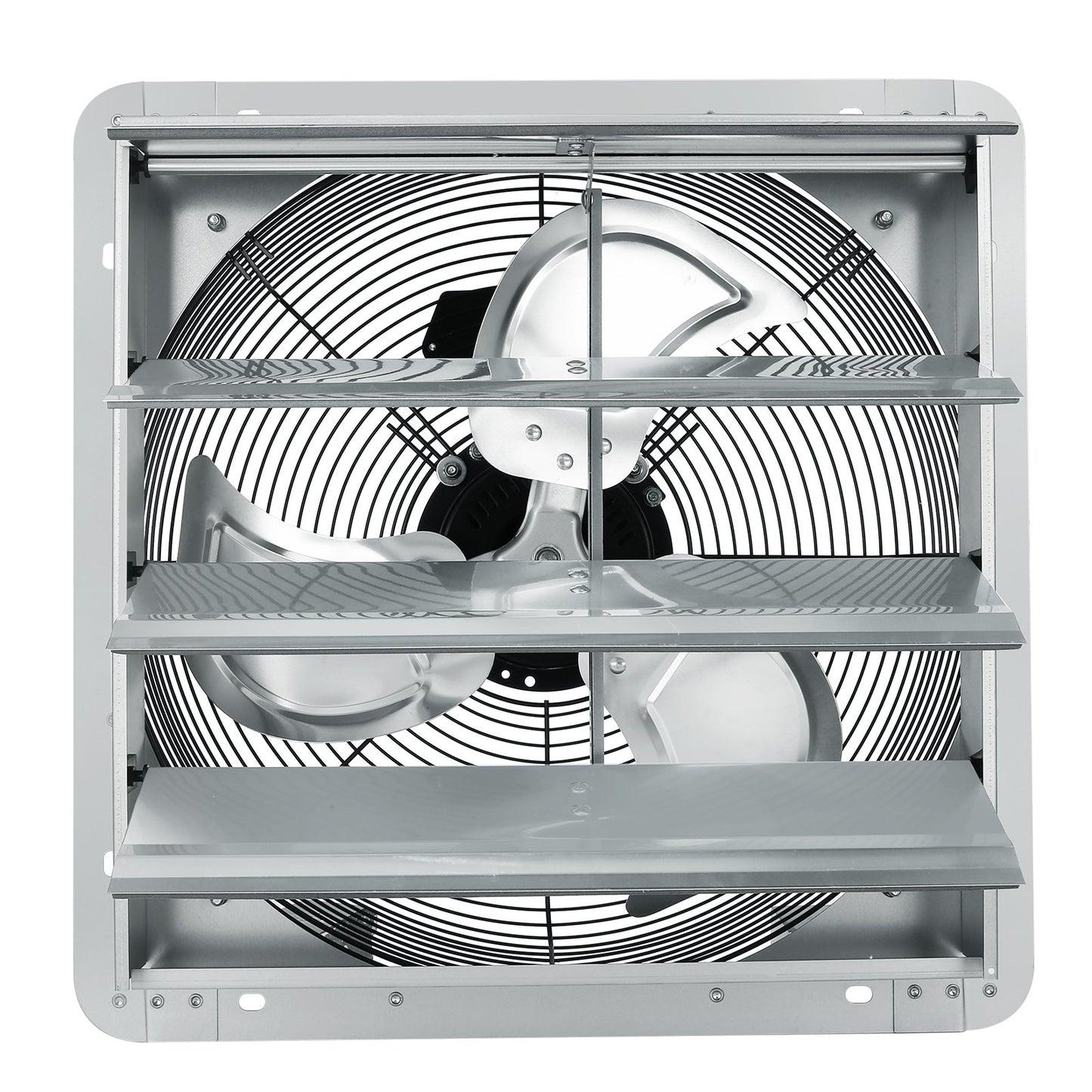 16'' Shutter Exhaust Fan, High-speed 2000 CFM, Aluminum Wall Mount Attic Fan with AC-motor, Ventilation and Cooling for Greenhouses, Garages, Sheds, Shops, FCC