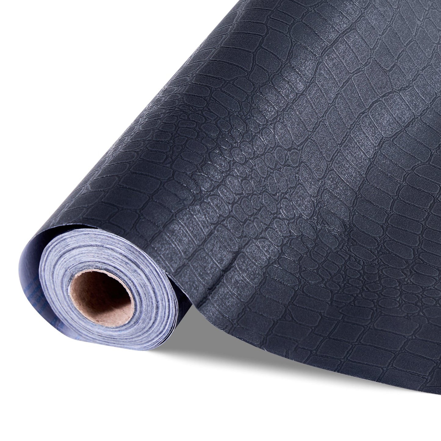 Peel and Stick Wallpaper, 15.7 x 393.7 inch Contact Paper Black Cracked Texture Waterpoof Self Adhesive, Easy to Clean & Peel Wall Decorative Vinyl Roll for Bedroom Kitchen Bathroom Office