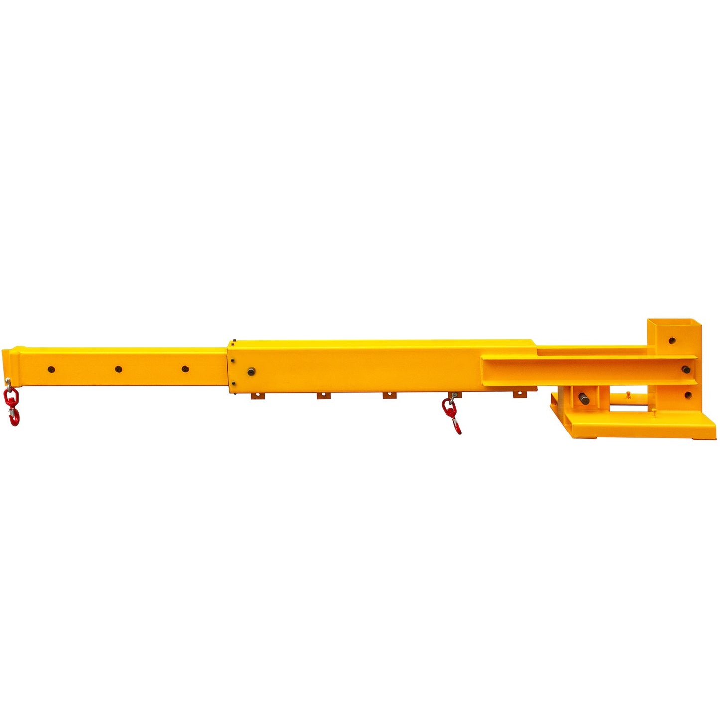 Forklift Mobile Crane 6000lbs/3T Capacity, Forklift Crane Attachment 2 Hooks, Forklift Lifting Hoist with Truss Jib Boom, Forklift Extension, Forklift Boom Attachment Towing Handling Equipment