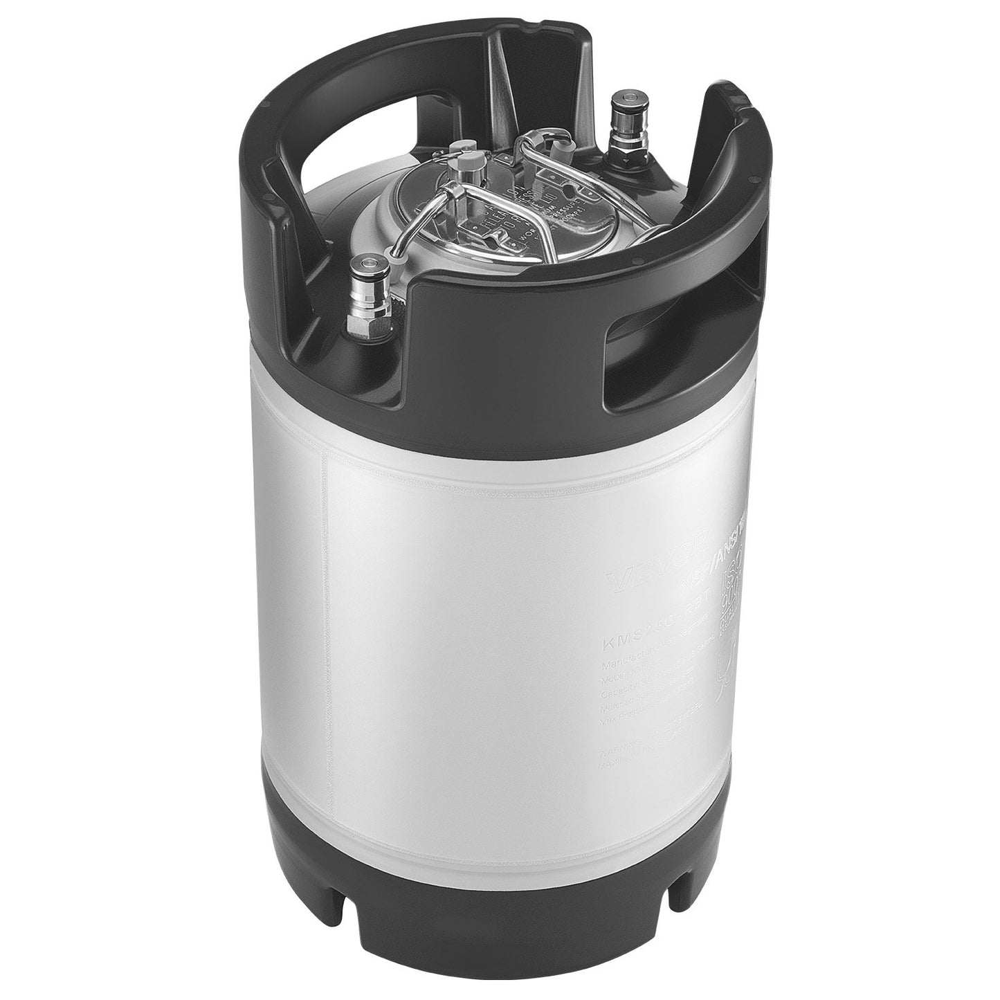 Corny Keg, 2.5 Gallon Ball Lock Keg, SUS304 Cold Brew Kegs with Dual Rubber Handles & Heavy-Duty Rubber Bottom, Brewing Equipment for Home Brewing Party, 2 PCS