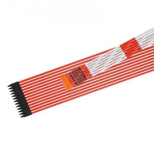 500 Stück reflektierende Einfahrtsmarkierungen 1/4" Durchmesser 48 Zoll Schneeheringe Reflektoren