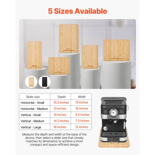 Apparatskåp 14,5 x 7,5 tum Skjutbricka för Köksbänkskiva