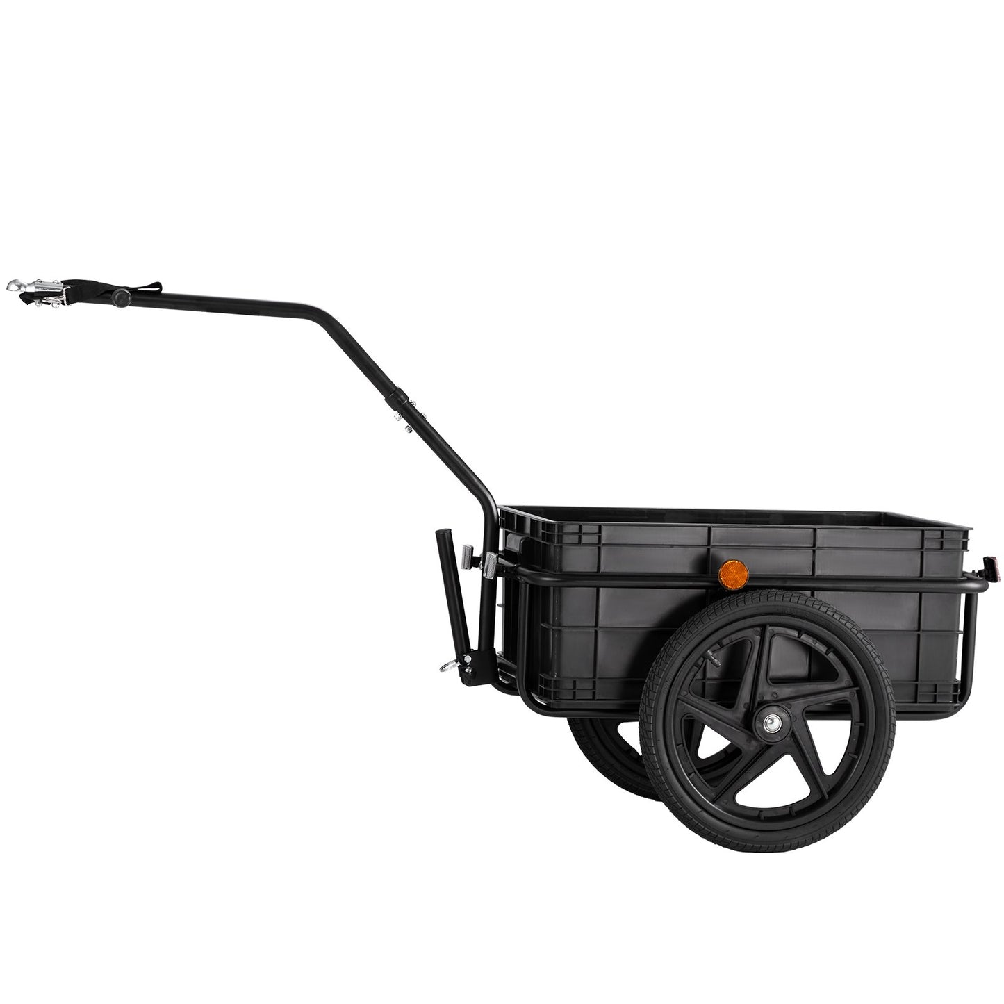 Bike Cargo Trailer, 88 lbs lastkapacitet, tung cykelvagn, hopfällbar kompakt förvaring med universalkoppling, vattentätt skydd, 16" hjul, säkra reflektorer, passar 24"-28" cykelhjul