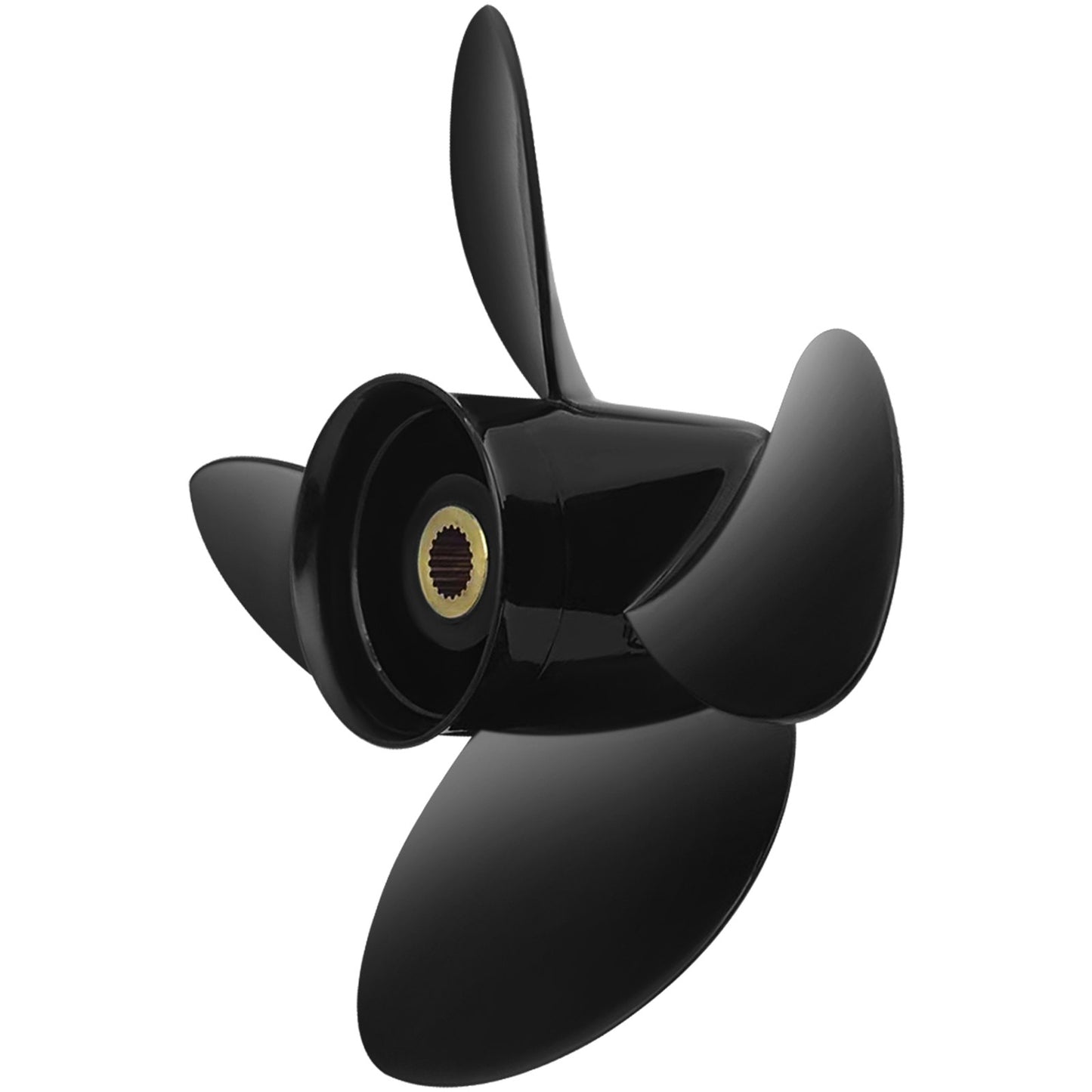 Außenbordpropeller, ersetzt OEM 3587522, 4-Blatt 14 1/4" x 19" Aluminium-Bootspropeller, kompatibel mit Volvo Penta SX-Antrieb, alle Modelle, mit 19-Zahn-Keilwellen, rechts