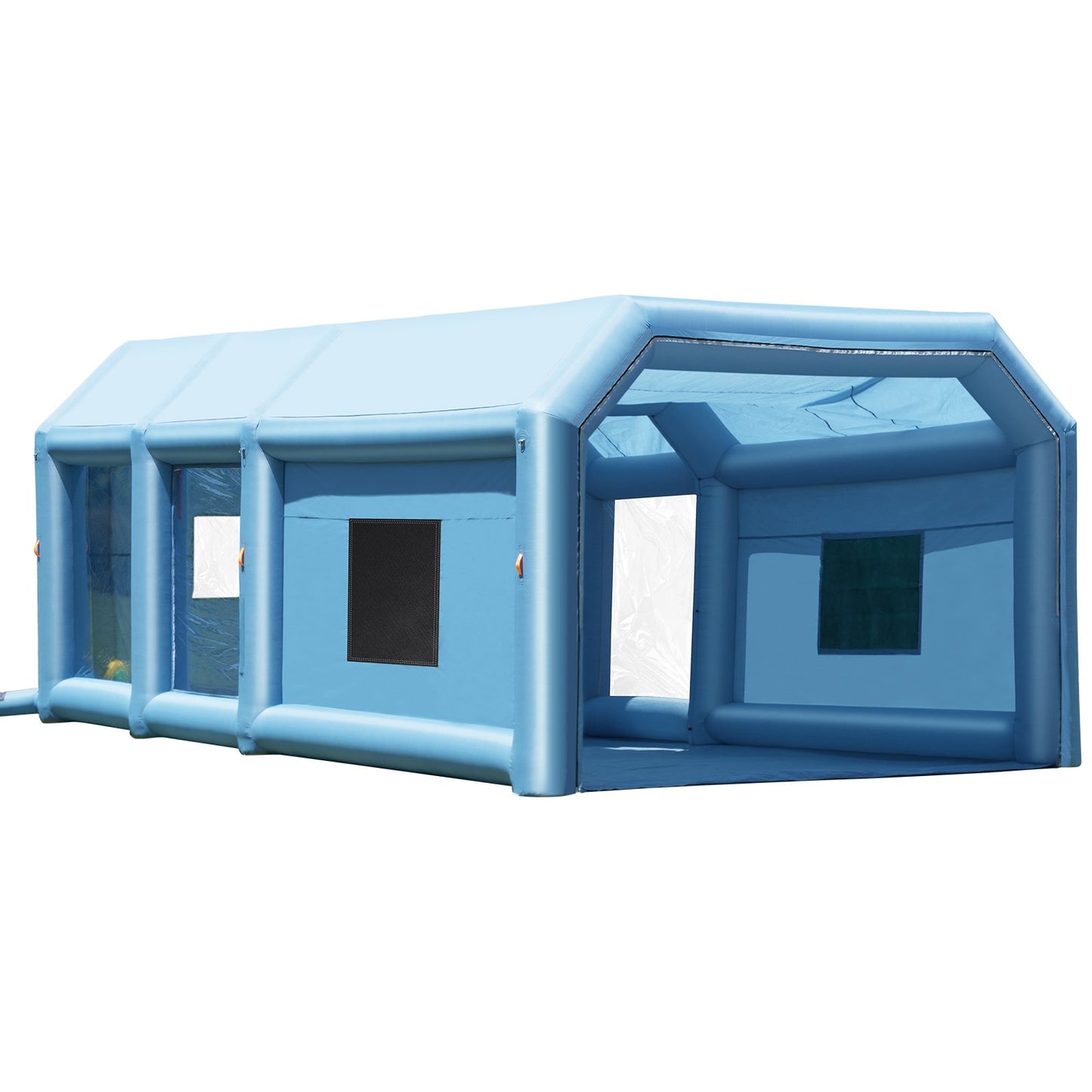 Aufblasbare Lackierkabine, 27,9 x 15,7 x 10,8 Fuß, aufblasbare Spritzkabine, mit 950 W + 750 W leistungsstarken Gebläsen und Luftfiltersystem, tragbare Autolackierkabine für kleine LKW, große Motorräder, mittlere Größe S