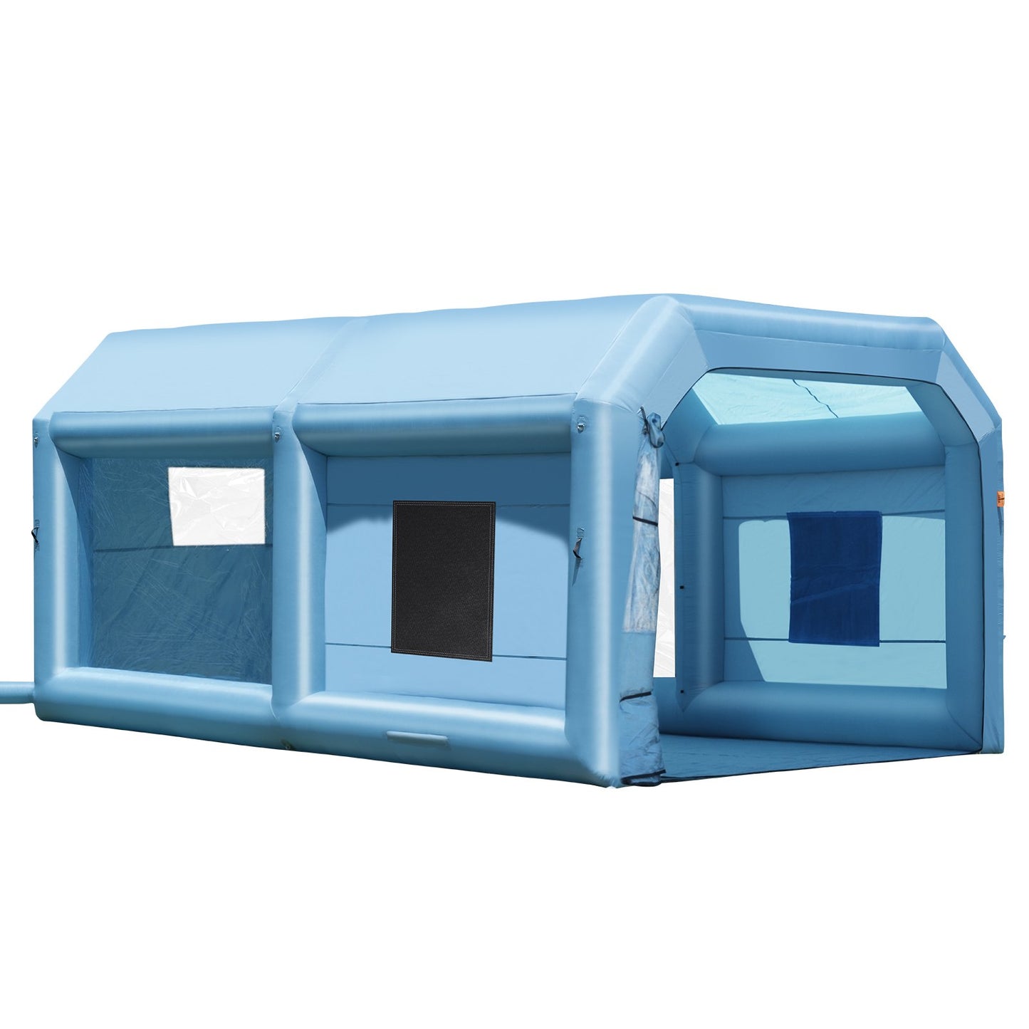 Uppblåsbar lackbox, 21 x 13,5 x 9,8 fot uppblåsbar sprutbox, med 1100 W kraftfullt blås- och luftfiltersystem, bärbar billackbox för medelstora fordon, stor möbelmålning