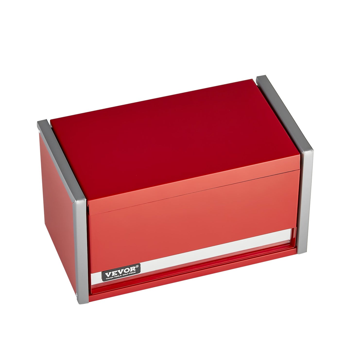 Werkzeugkasten, 8,6 Zoll, tragbarer Werkzeugkasten aus Metall, 3 Schubladen, Werkzeug-Organizer, Rot