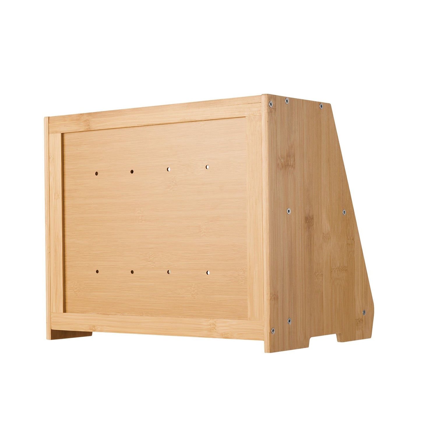 Double Layer Bread Box for Kitchen Counter, Large Capacity Bamboo Bread Storage Container, Farmhouse Wooden Breadbox for Homemade Bread, Storage Holder Bin with Acrylic Wavy Door Panel, Natural