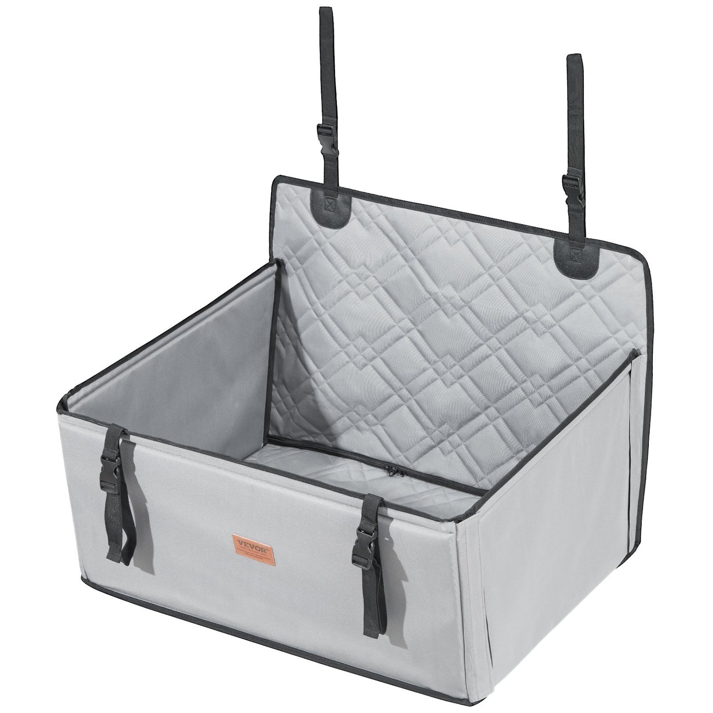 Hunde-Booster-Autositz, Haustier-Autositz für kleine und mittelgroße Hunde bis zu 22 kg, Grau