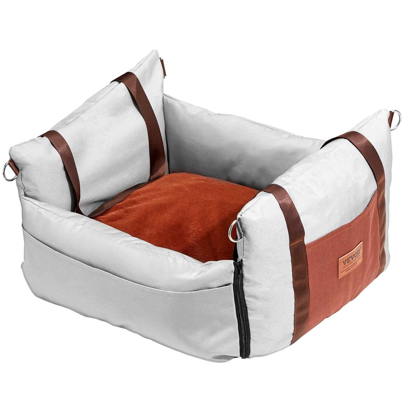 Dog Booster Car Seat Pet Car Seat for Small Dog up to 25lbs Gray