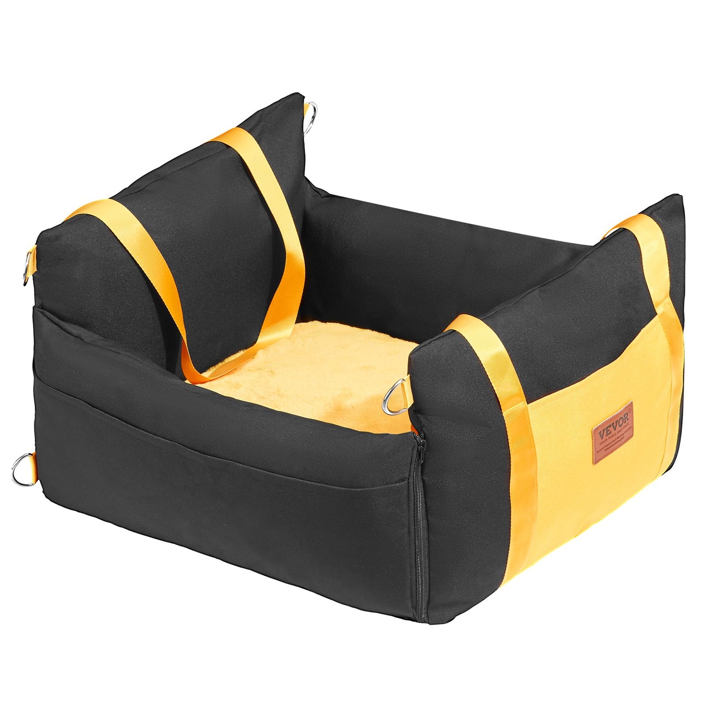 Hunde-Booster-Autositz, Haustier-Autositz für kleine Hunde bis zu 25 Pfund, Schwarz