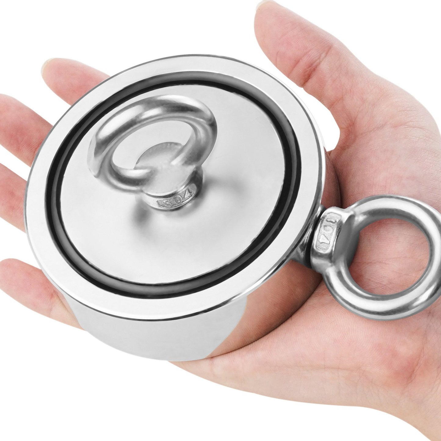 1700 LBS Strong Fishing Magnet Kit Double Sided Traction Rope Carabiner