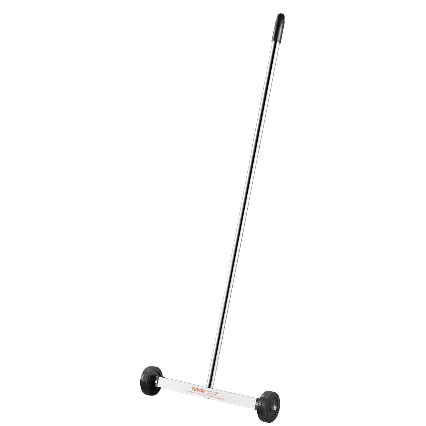 15-Inch Magnetic Sweeper with Wheels, 8 lbs Capacity, with Telescoping Magnetic Pickup Tool, Adjustable Handle, Magnetic Pickup Sweeper to Pick Up Nails and Screws, for Workshop, Garage, Yard