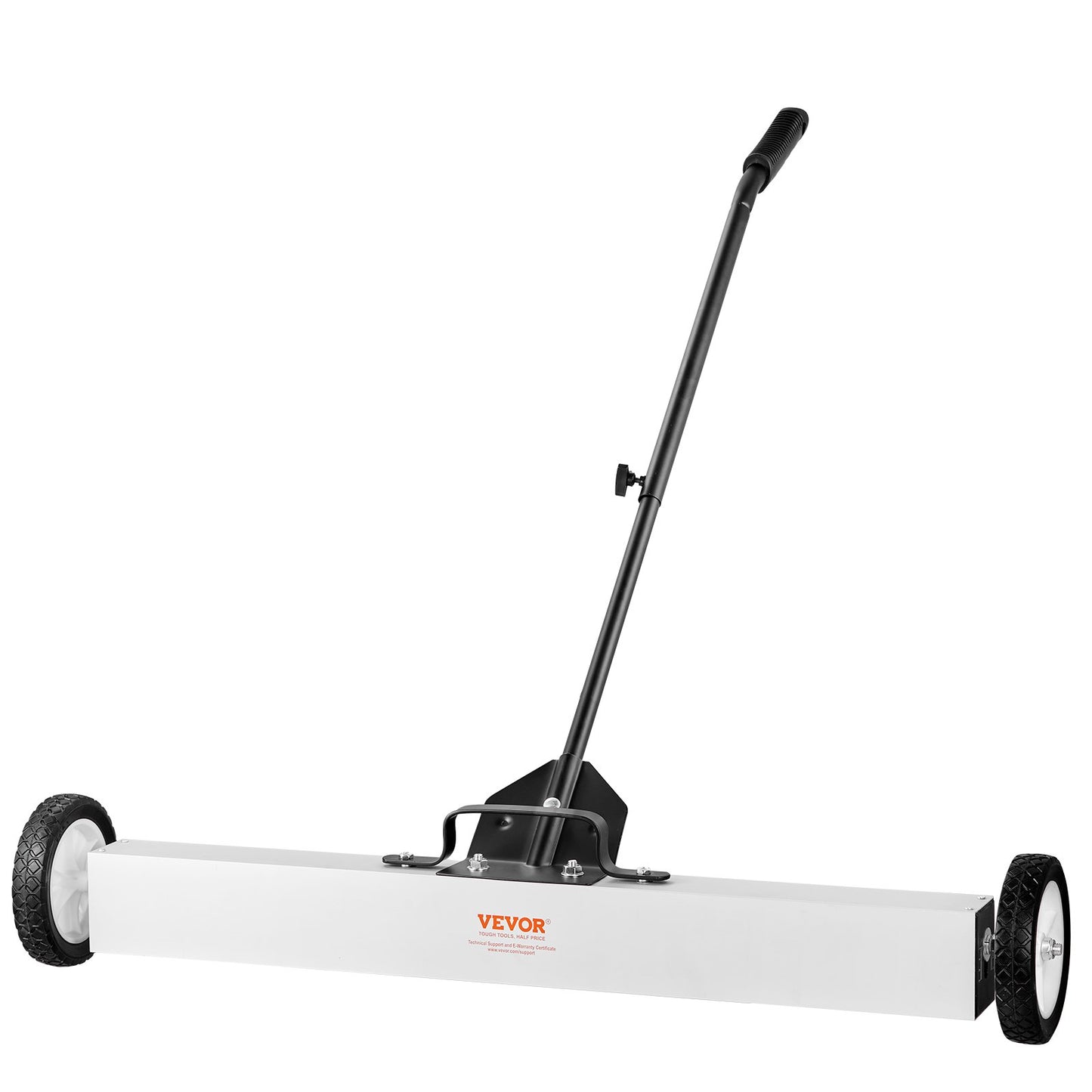 36-Inch Magnetic Sweeper with Wheels, 55 lbs Capacity, with Telescoping Magnetic Pickup Tool, Adjustable Handle, Magnetic Pickup Sweeper to Pick Up Nails and Screws, for Workshop, Garage, Yard
