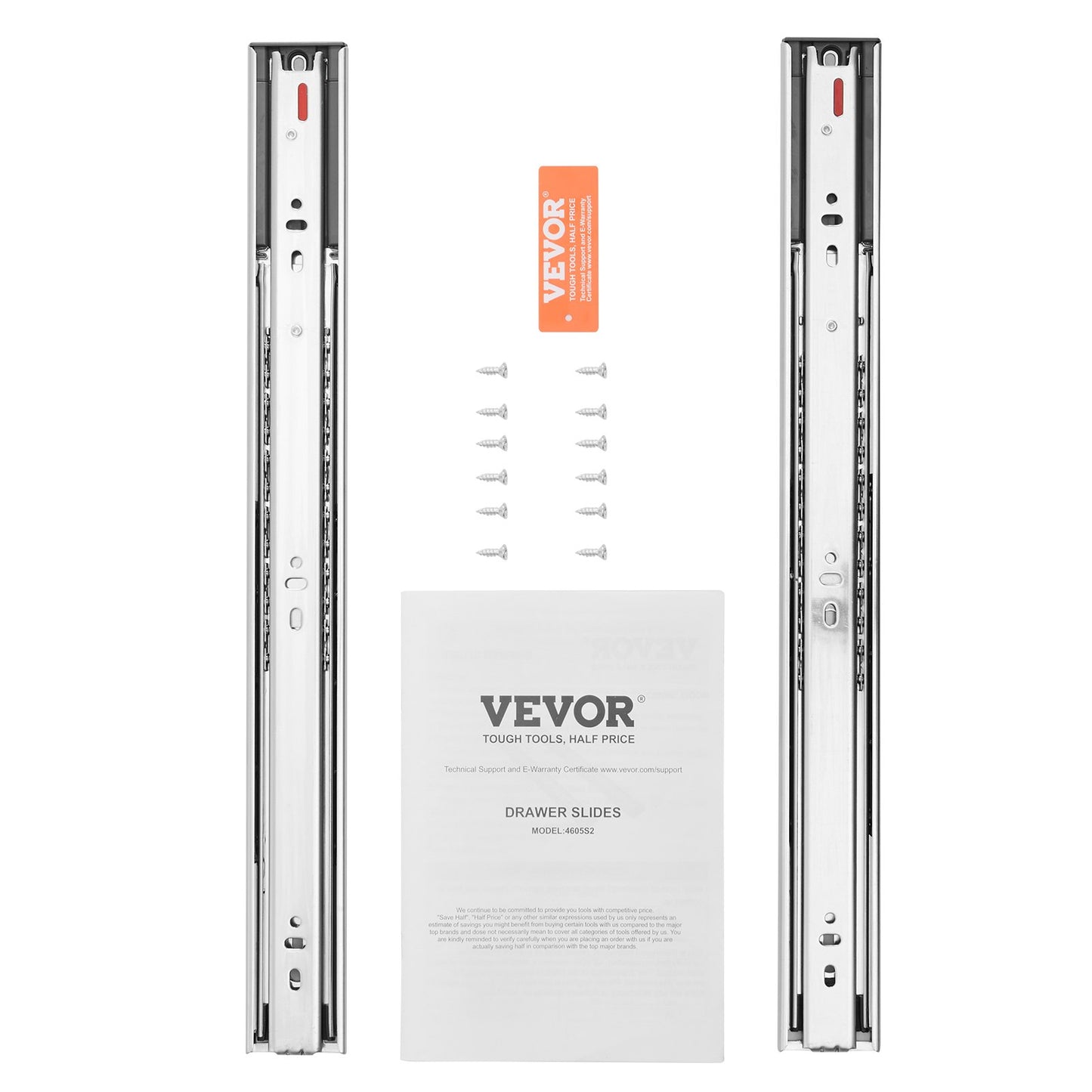 10 Pairs of 18 Inch Drawer Slides Side Mount Rails, Heavy Duty Full Extension Steel Track, Soft-Close Noiseless Guide Glides Cabinet Kitchen Runners with Ball Bearing, 100 Lbs Load Capacity