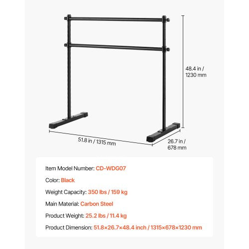 Ballettstange, freistehend, tragbar, Fitness-Tanzstange, höhenverstellbar | EU