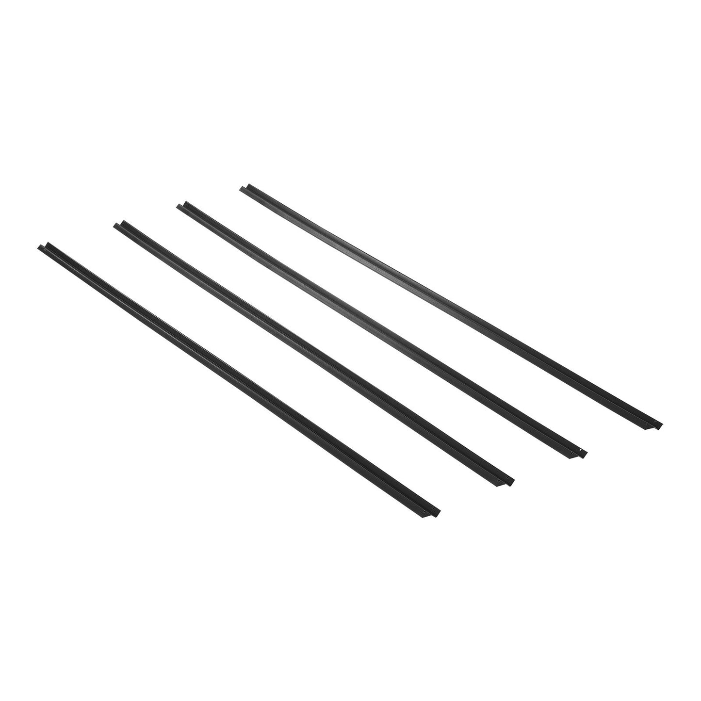 Bottom Locking Privacy Slats, Single-Wall Vertical Bottom-Locking Slats for Chain-Link Fence, High-Density HDPE Chain Link Slats Ideally Fit 6' High Fence for Garden, Farm, Sports Field(Black)